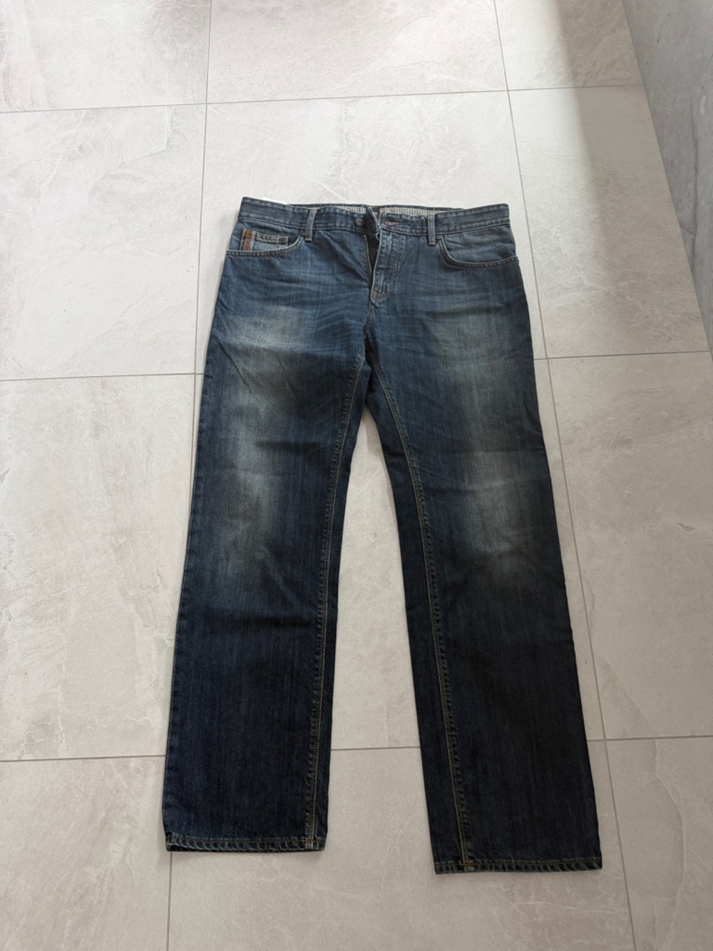 Hugo Boss Men's Relaxed Dark Blue Jeans